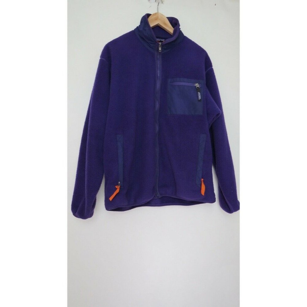 Vintage Patagonia Fleece Purple Orange Trim Zip Up